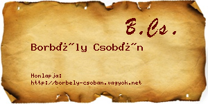 Borbély Csobán névjegykártya